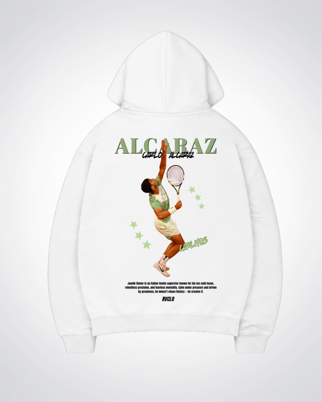 Alcaraz Oversized Hoodie - White Back (Designed)