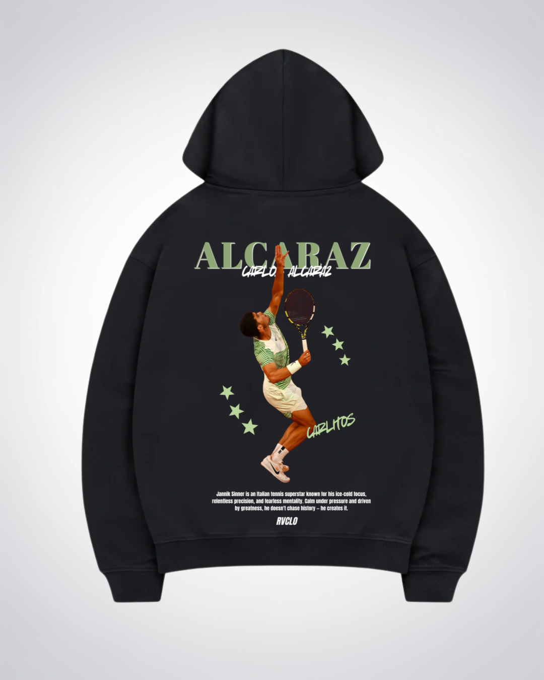 Alcaraz Oversized Hoodie - Black Back (Designed)