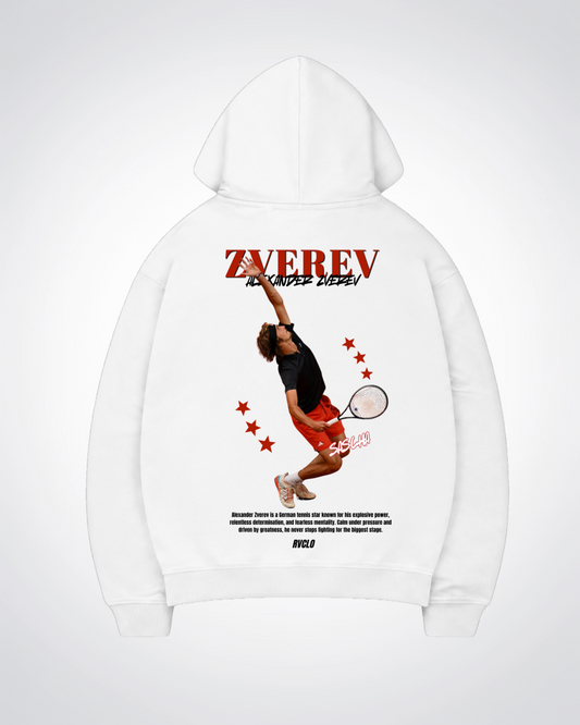 Zverev Oversized Hoodie - White Back (Designed)