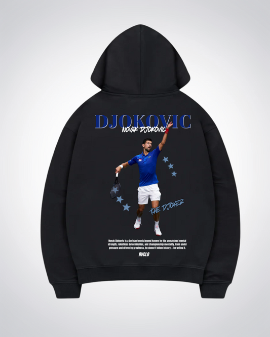 Djokovic Oversized Hoodie - Black Back (Designed)