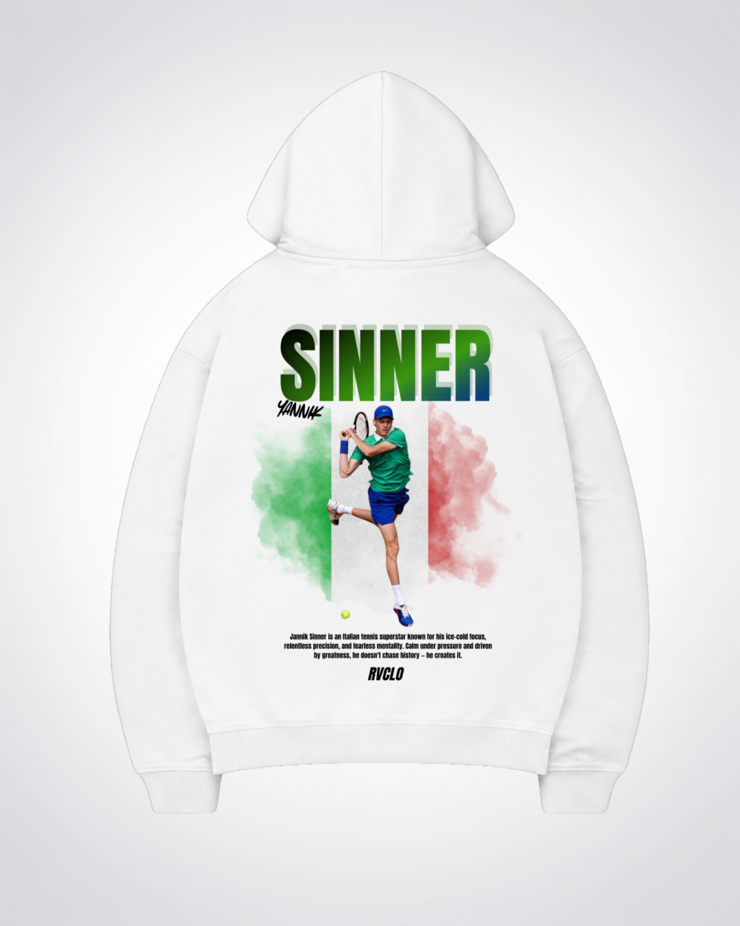 Sinner Oversized Hoodie - White Back (Designed)