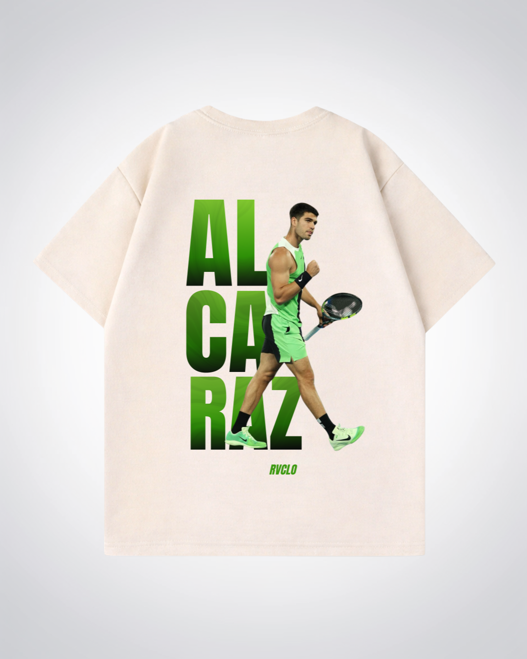 Alcaraz Oversized Shirt  - Beige Back (Designed)