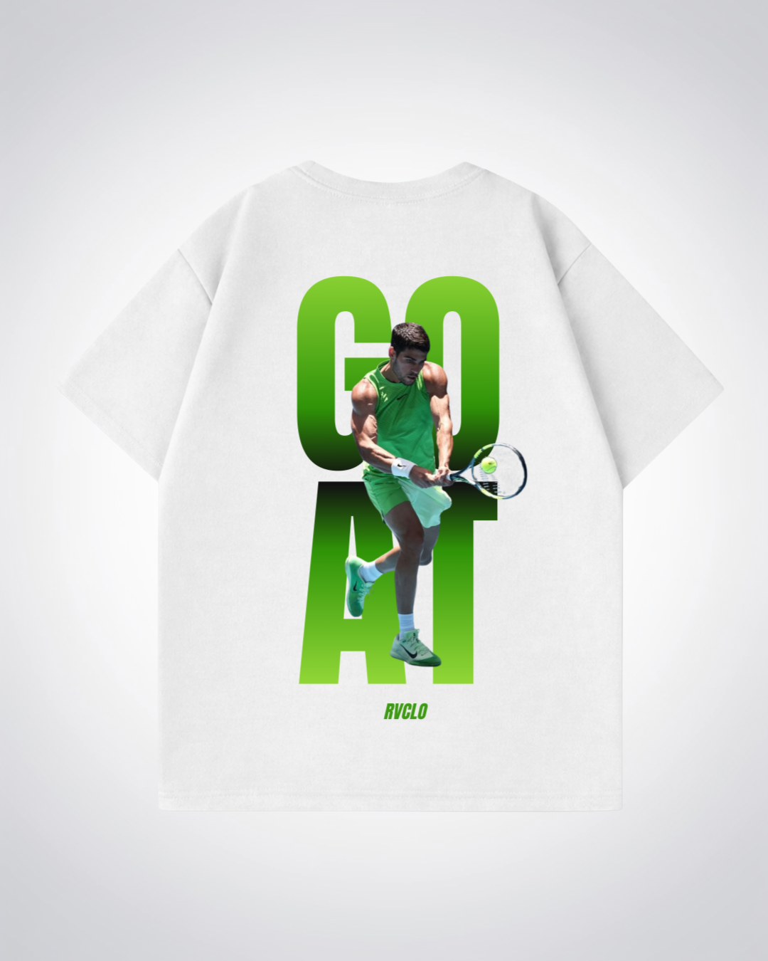 GOAT Alcaraz Oversized Shirt  - White Back (Designed)