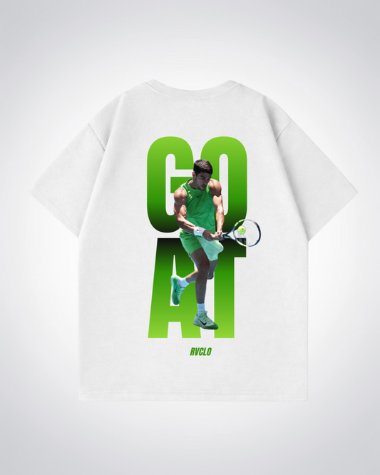GOAT Alcaraz Oversized Shirt  - White Back (Designed)