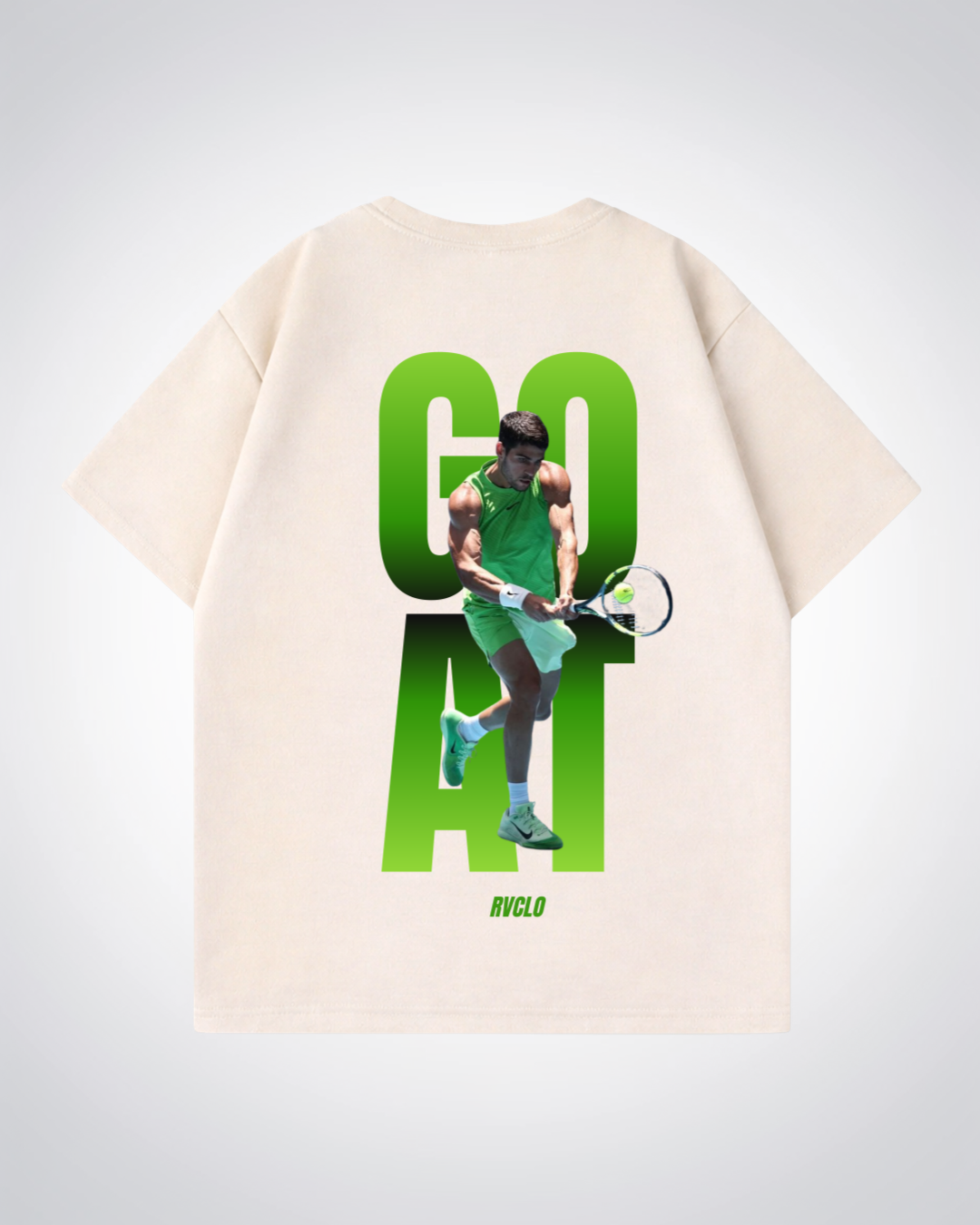 GOAT Alcaraz Oversized Shirt  - Beige Back (Designed)