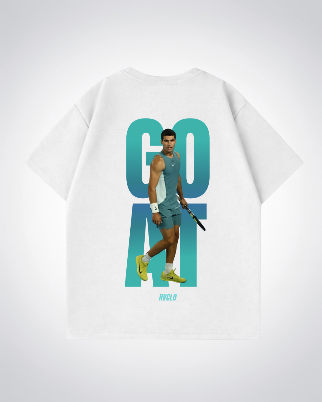 GOAT Alcaraz Oversized Shirt  - White Back (Designed)