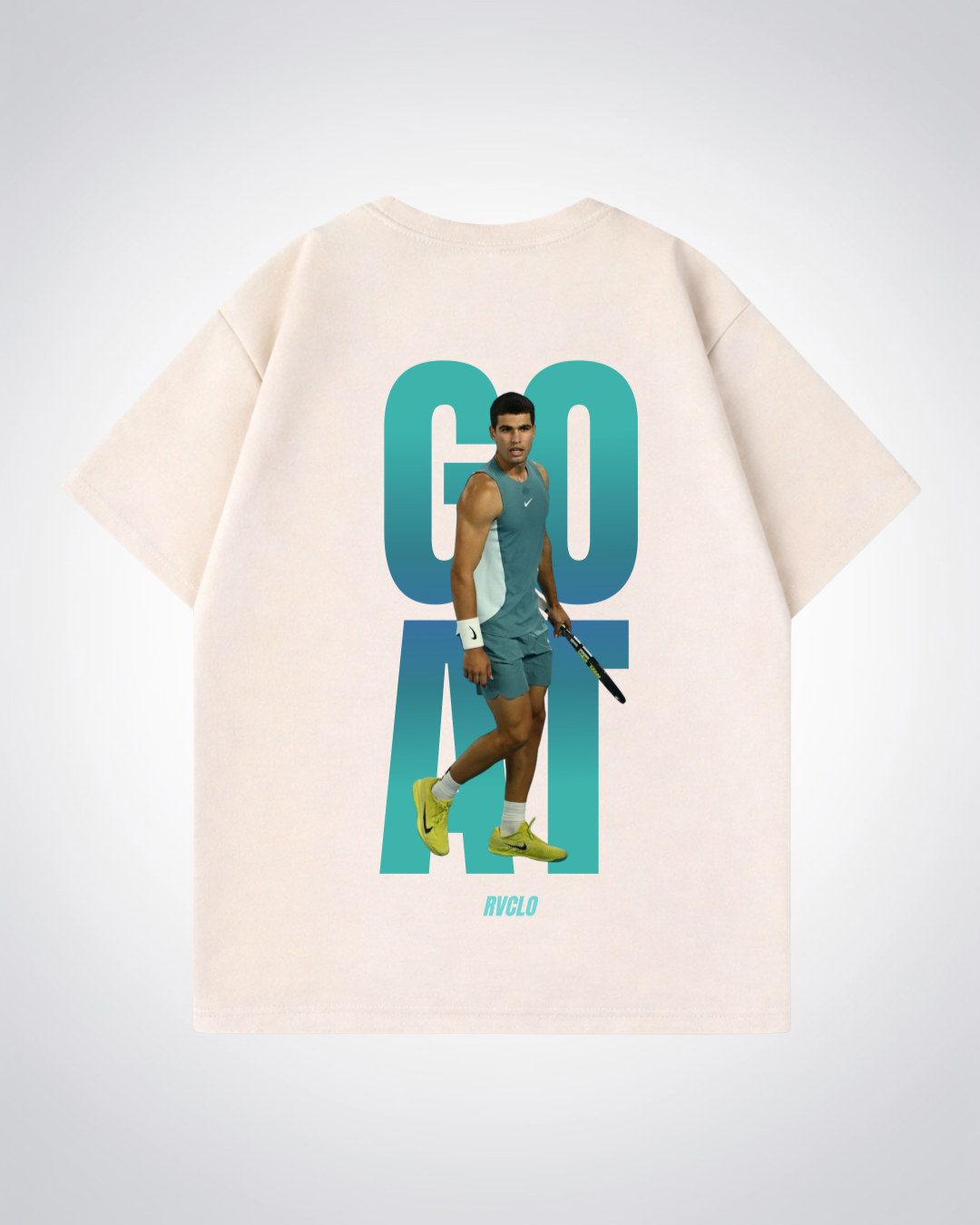 GOAT Alcaraz Oversized Shirt  - Beige Back (Designed)