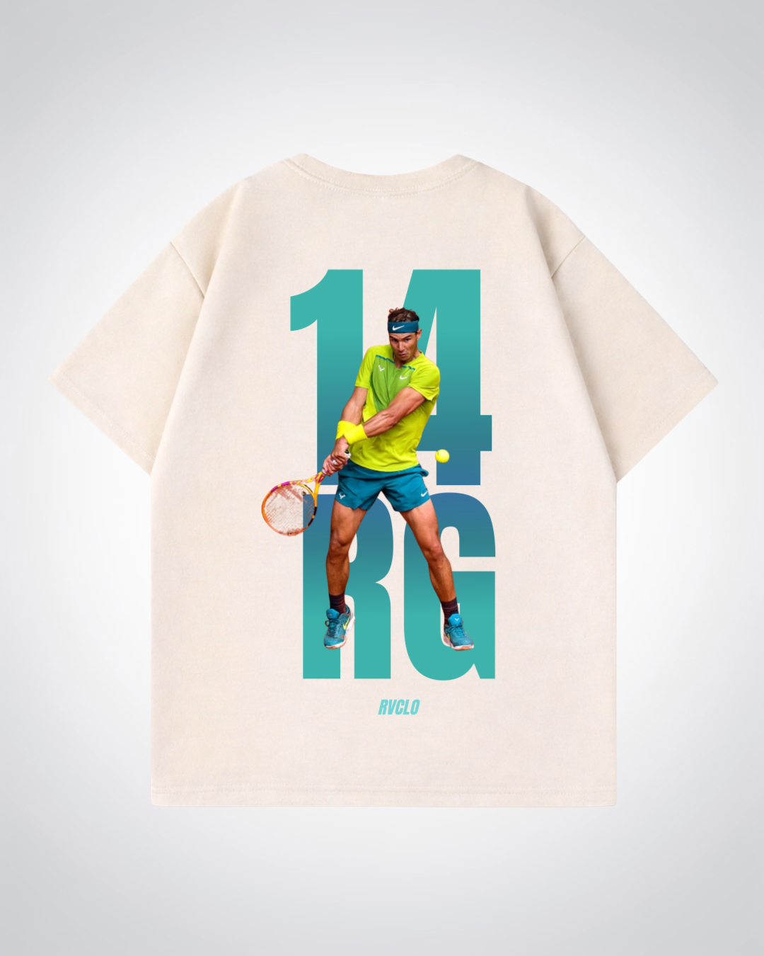 14RG Nadal Oversized Shirt  - Beige Back (Designed)