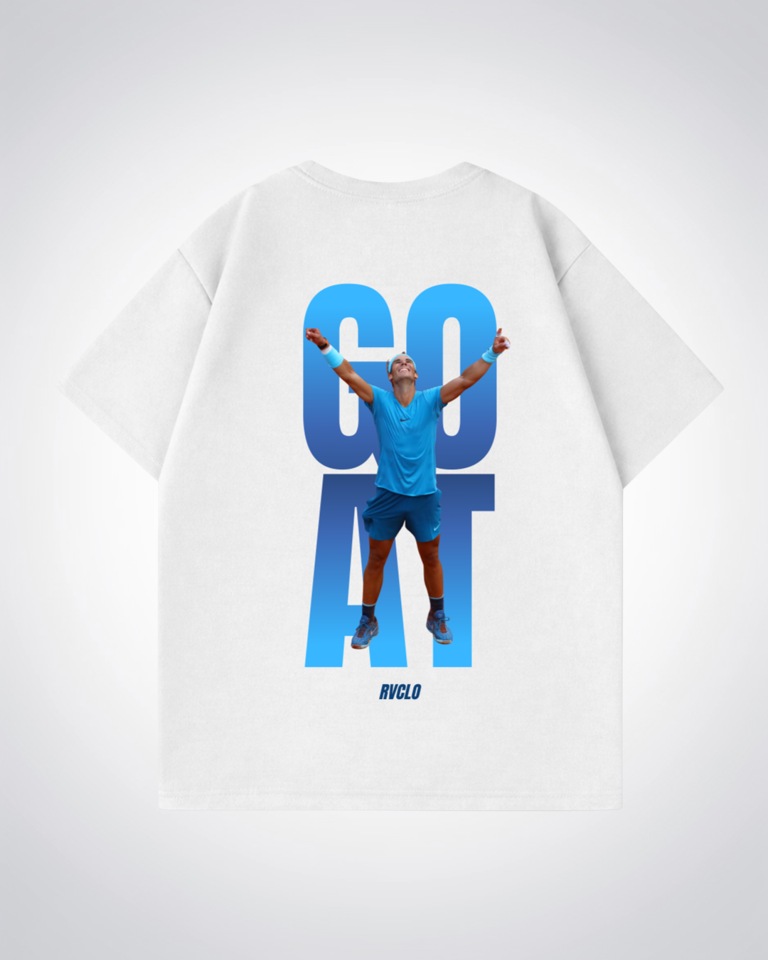 Goat Nadal Oversized Shirt  - White Back (Designed)