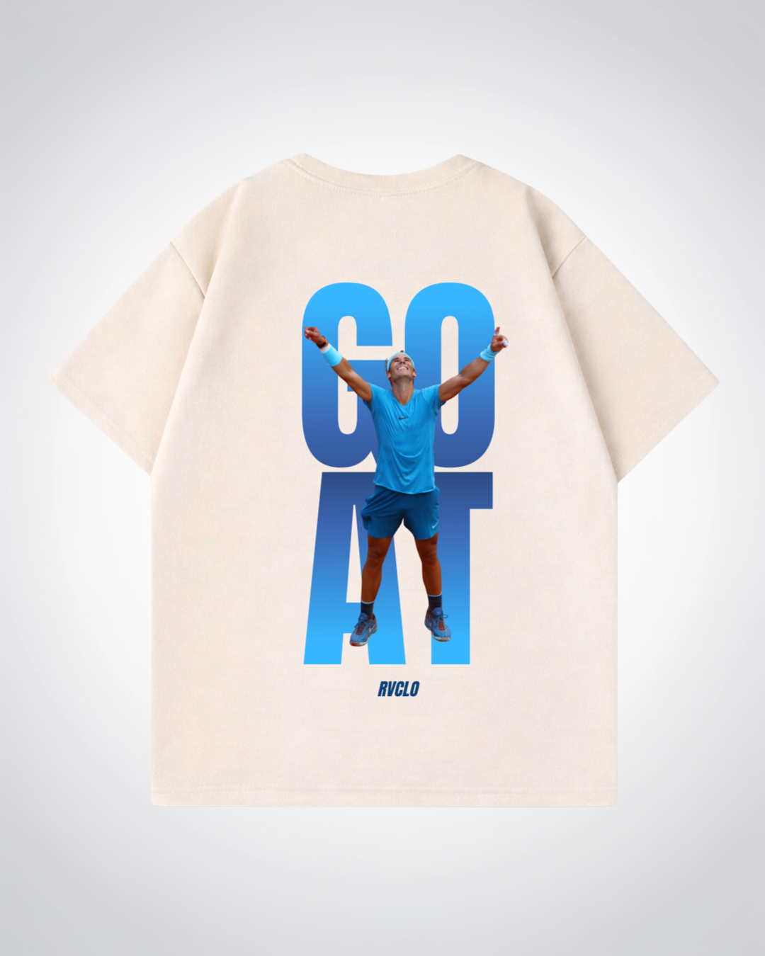 Goat Nadal Oversized Shirt  - Beige Back (Designed)
