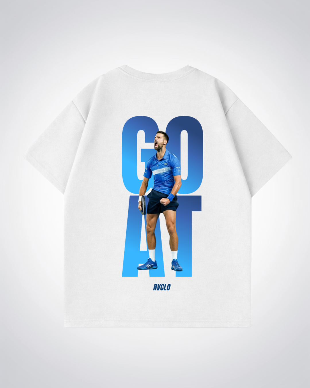 Goat Djokovic Oversized Shirt  - White Back (Designed)