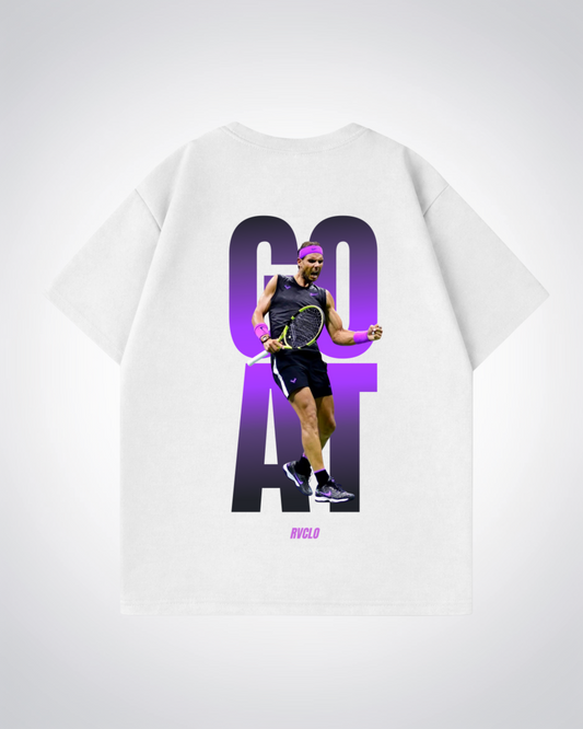 Goat Nadal Oversized Shirt  - White Back (Designed)