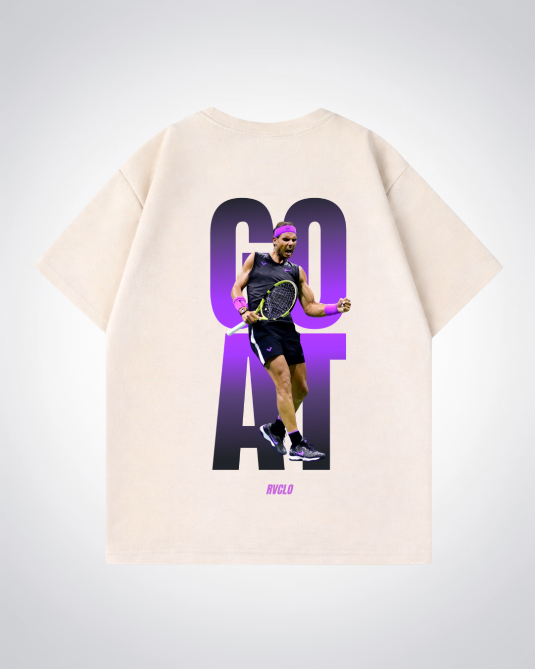 Goat Nadal Oversized Shirt  - Beige Back (Designed)