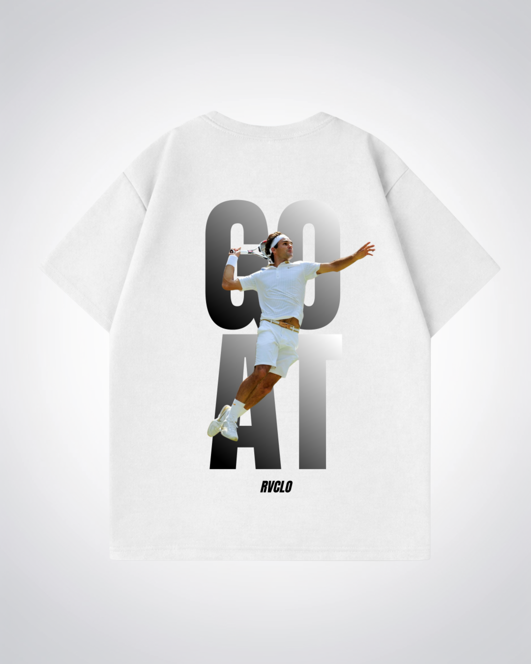 Goat Federer Oversized Shirt  - White Back (Designed)