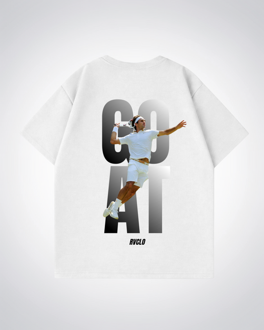 Goat Federer Oversized Shirt  - White Back (Designed)