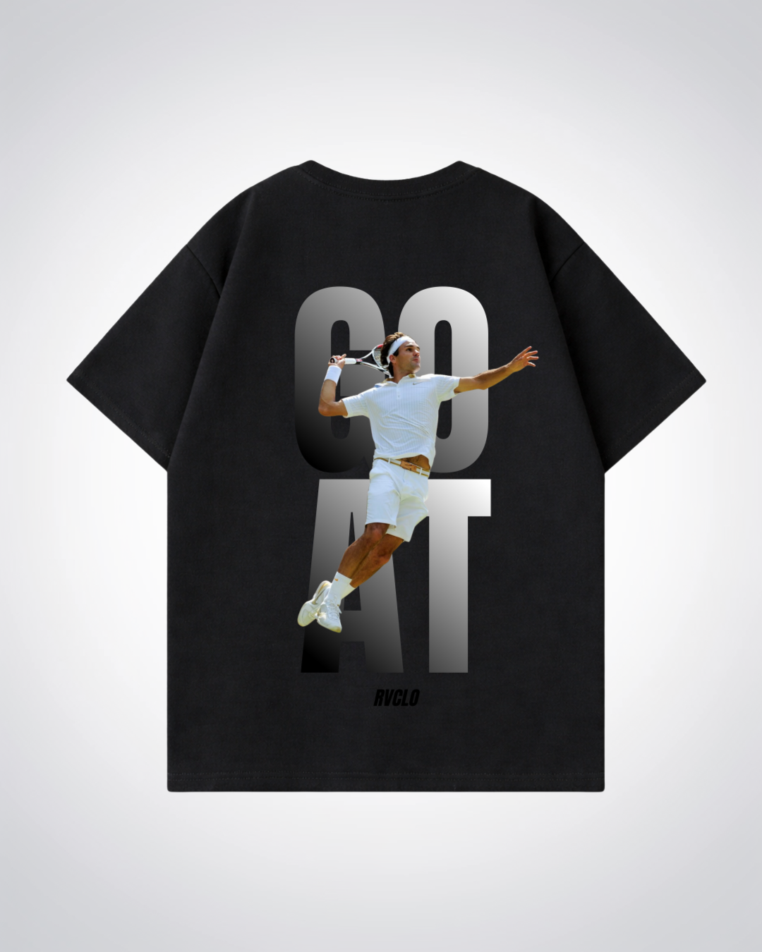 Goat Federer Oversized Shirt  - Black Back (Designed)