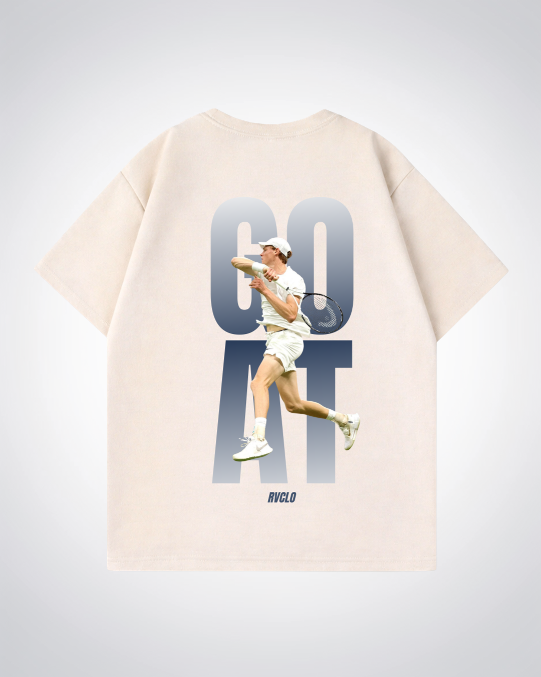Goat Sinner Oversized Shirt  - Beige Back (Designed)