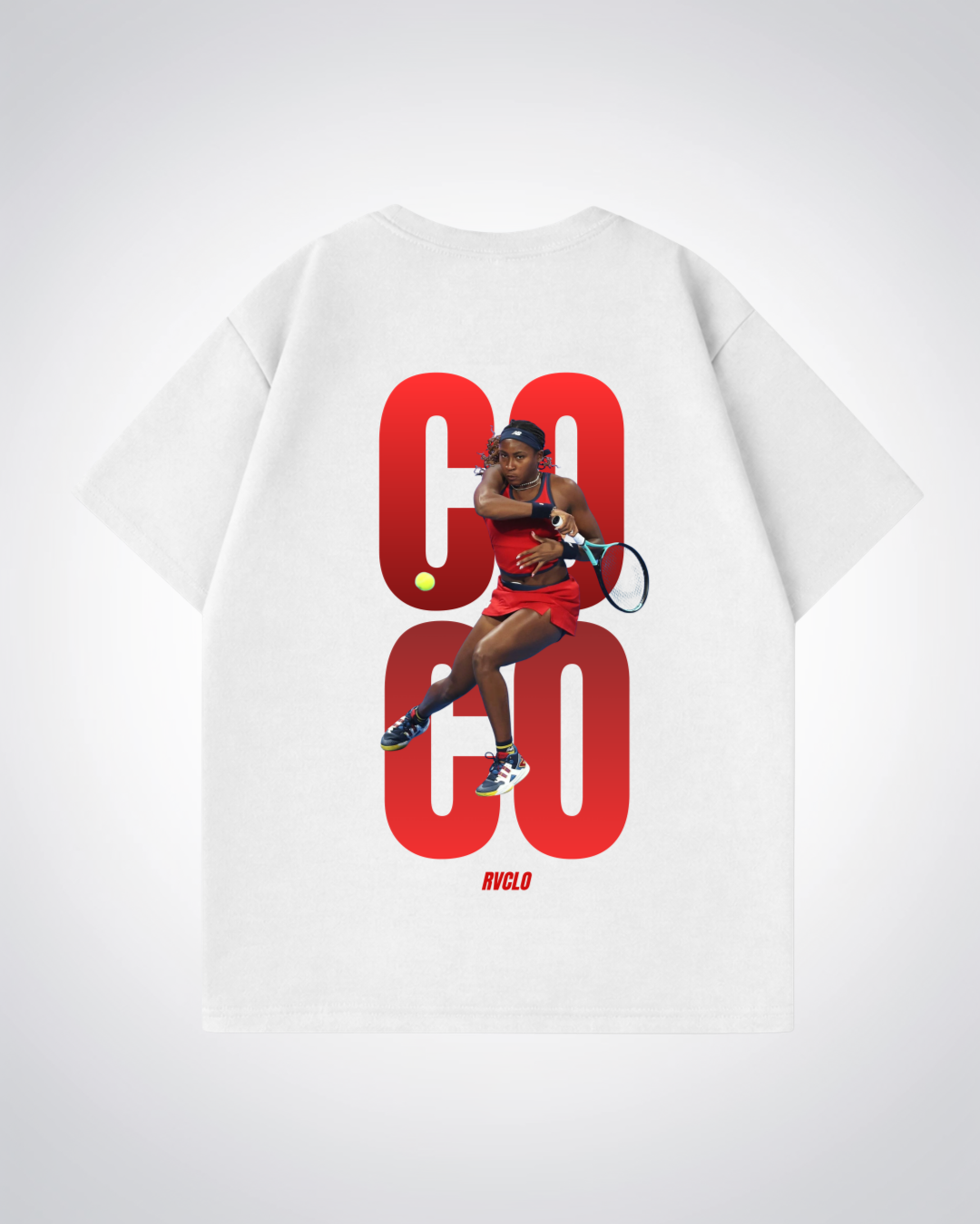 COCO Gauff Oversized Shirt  - White Back (Designed)