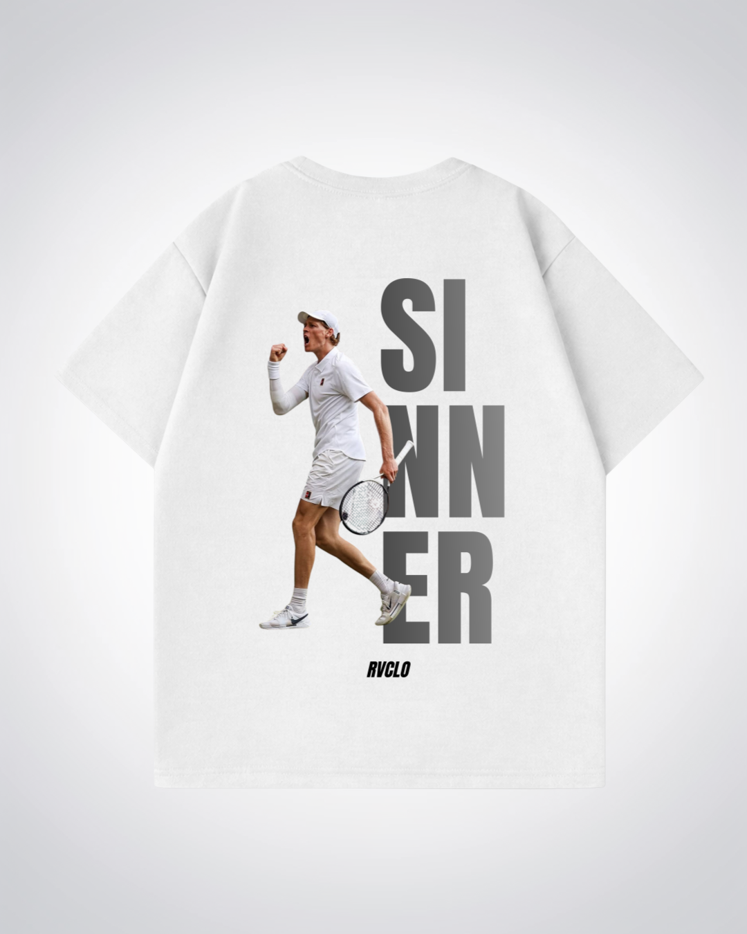 Sinner Oversized Shirt  - White Back (Designed)