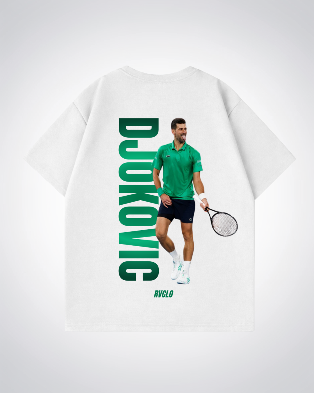Djokovic Oversized Shirt  - White Back (Designed)