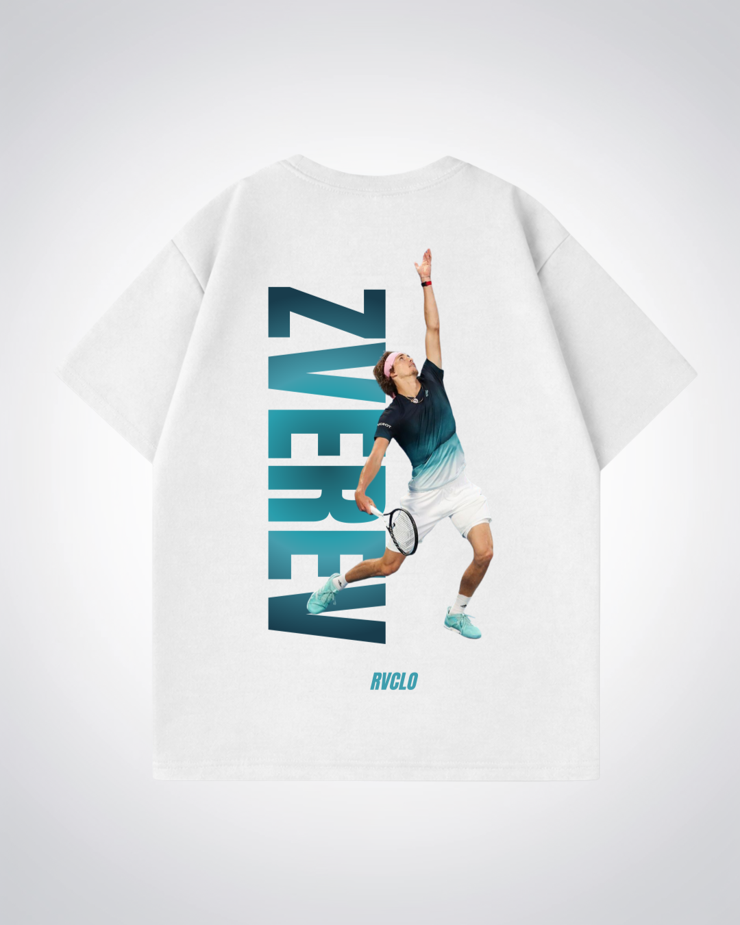 Zverev Oversized Shirt  - White Back (Designed)