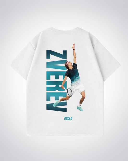 Zverev Oversized Shirt  - White Back (Designed)