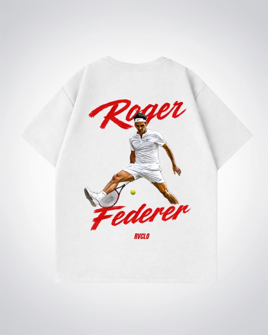 Alexander Zverev Oversized Shirt  - White Back (Designed)