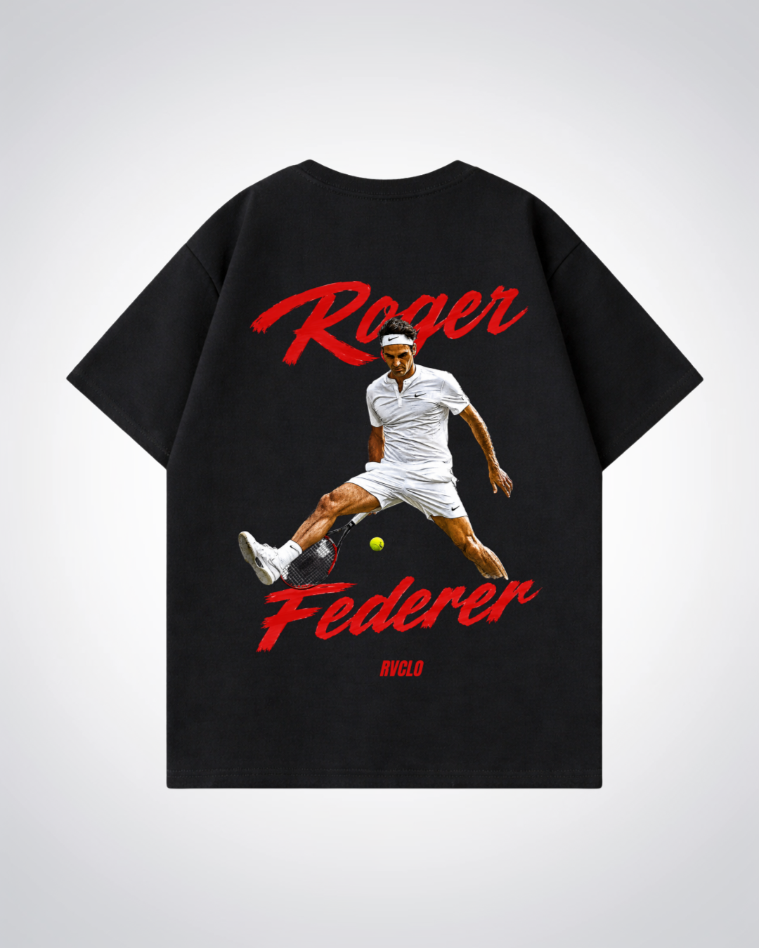 Alexander Zverev Oversized Shirt  - Black Back (Designed)