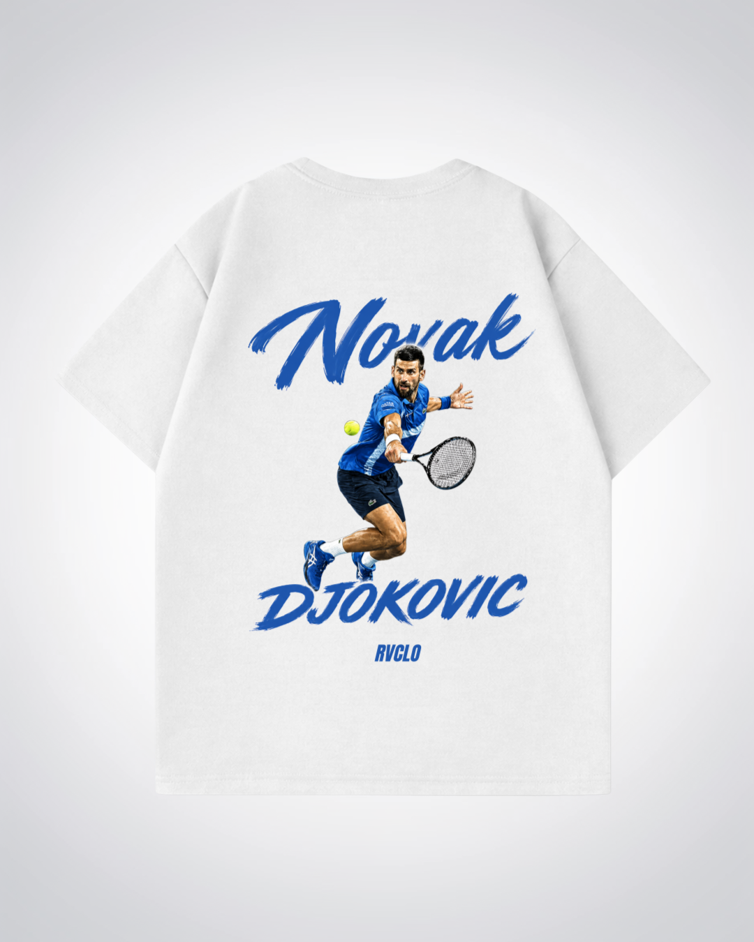 Novak Djokovic Oversized Shirt  - White Back (Designed)