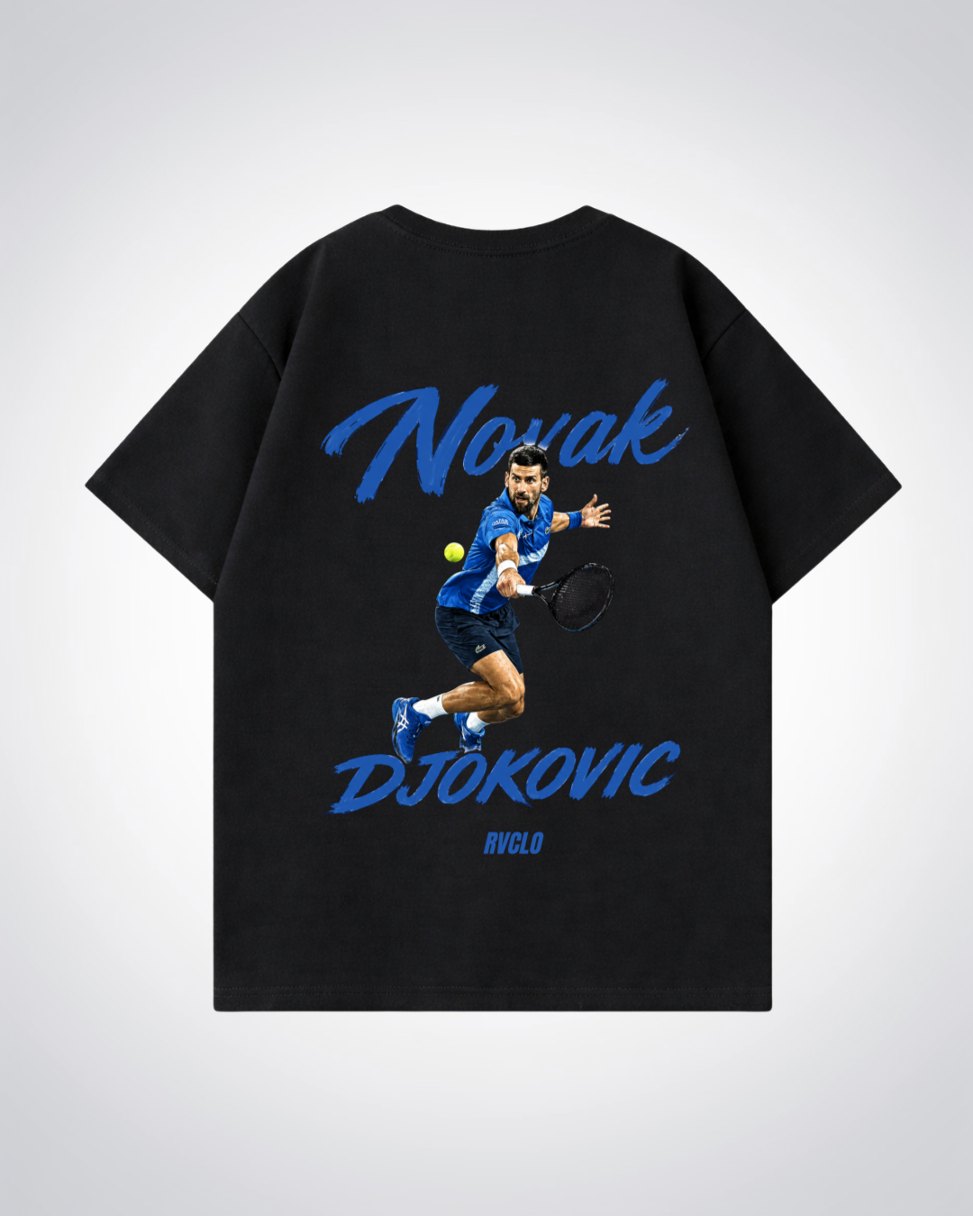 Novak Djokovic Oversized Shirt  - Black Back (Designed)