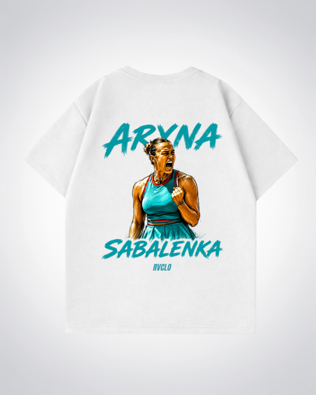 Aryna Sabalenka Oversized Shirt  - White Back (Designed)