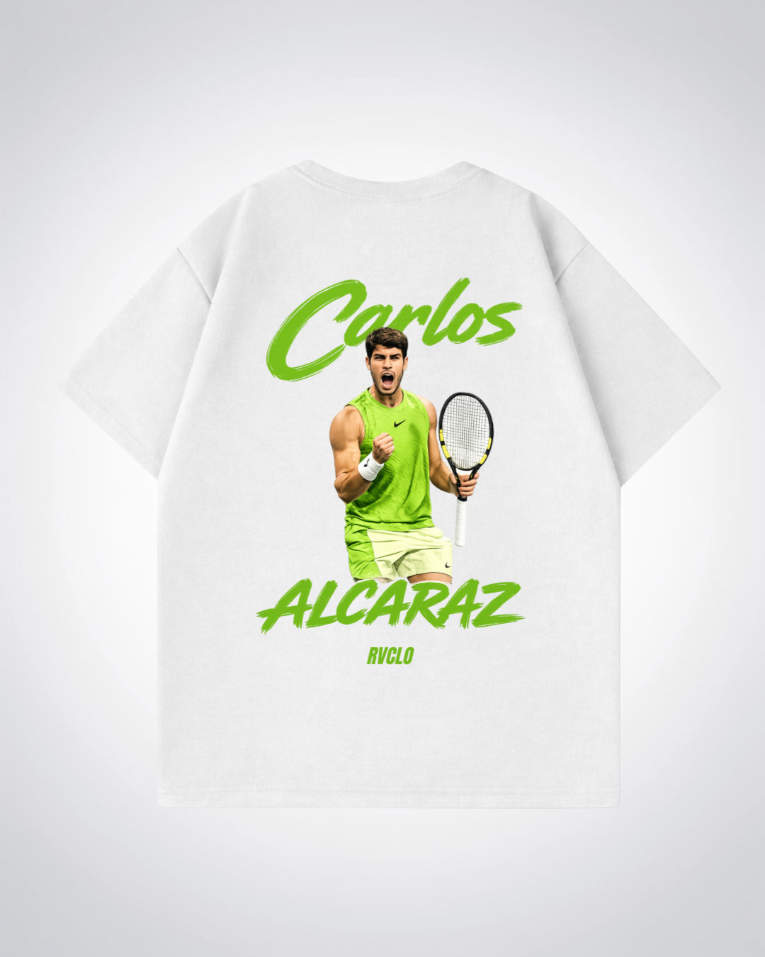 Carlos Alcaraz Oversized Shirt  - White Back (Designed)
