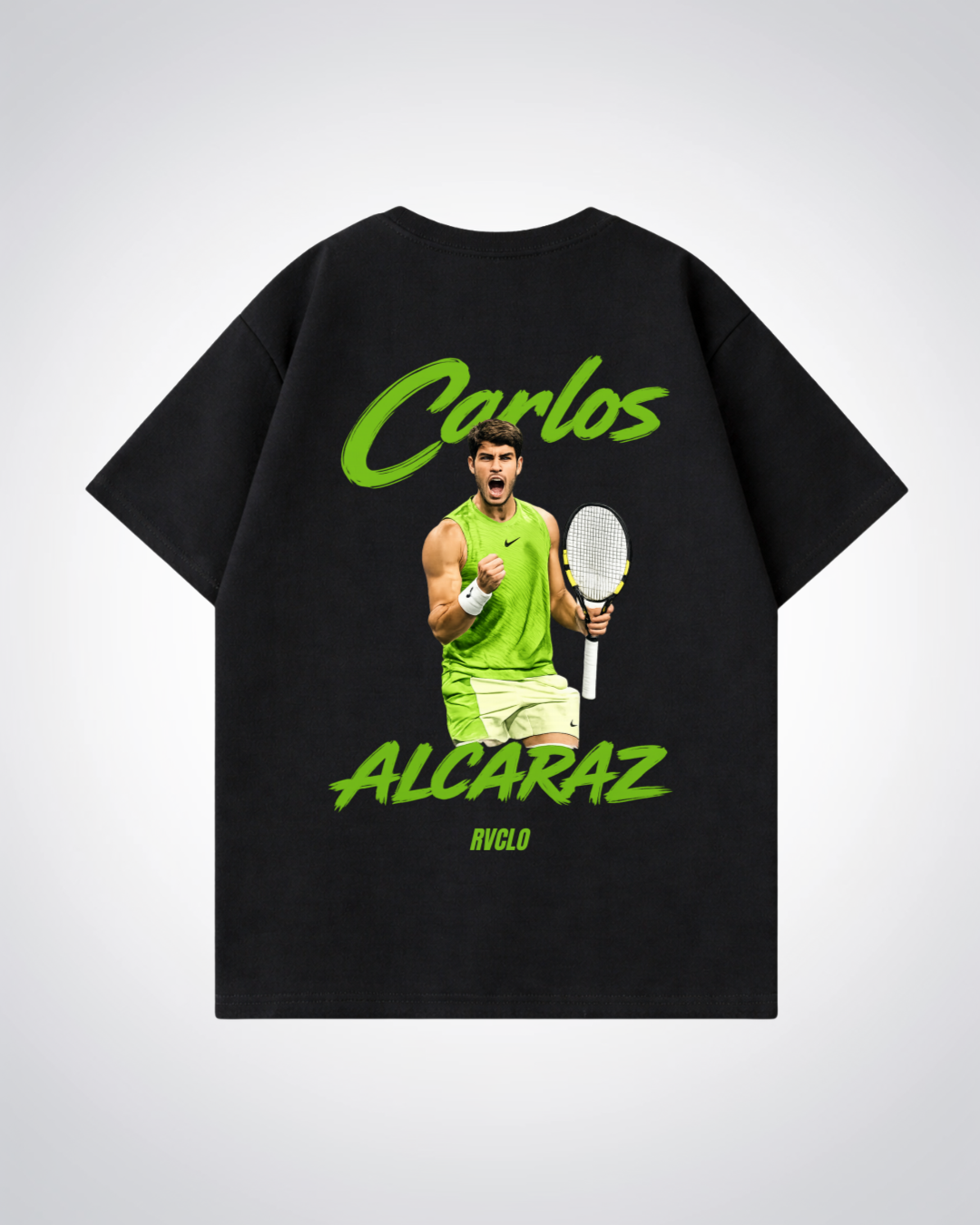 Carlos Alcaraz Oversized Shirt  - Black Back (Designed)