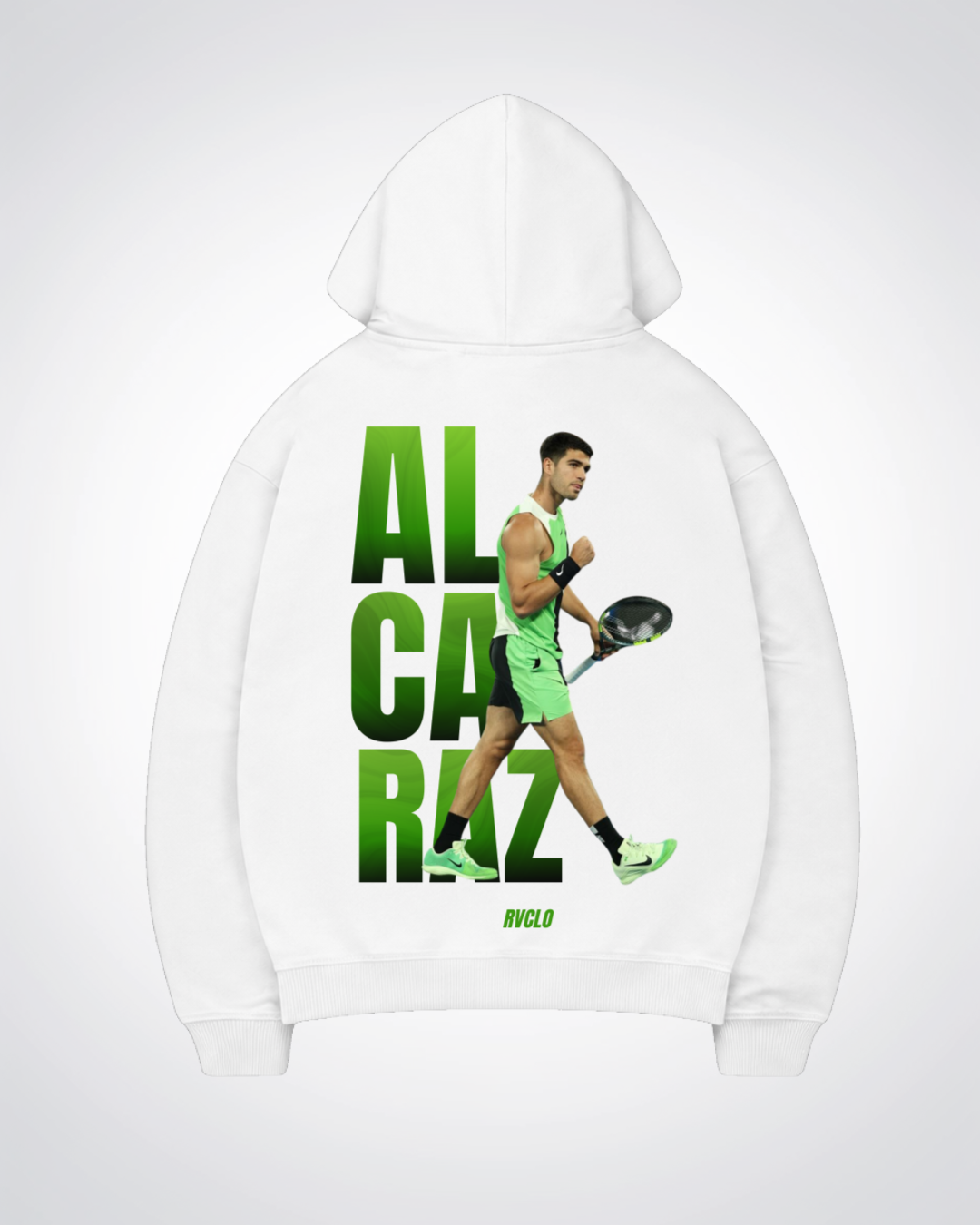 Alcaraz Oversized Hoodie - White Back (Designed)