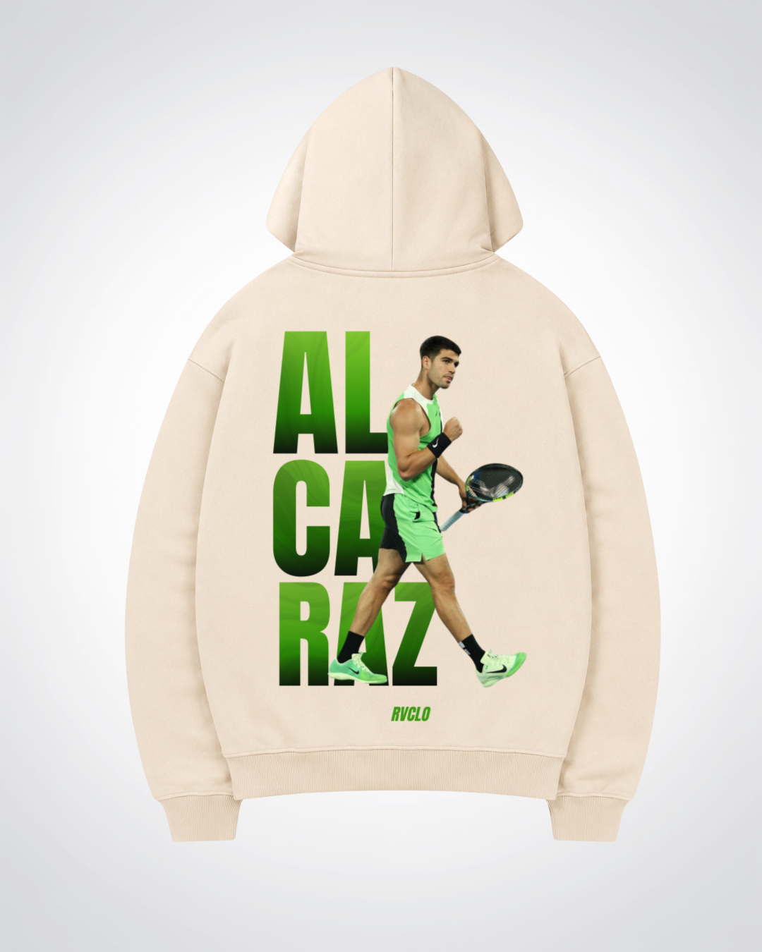 Alcaraz Oversized Hoodie - Beige Back (Designed)