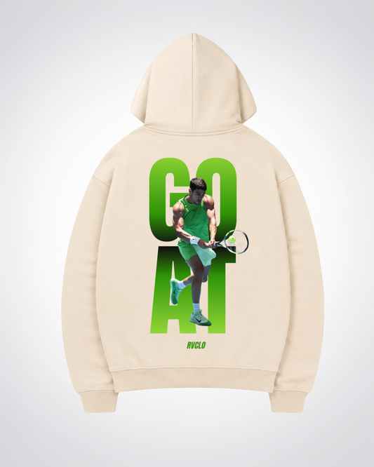 GOAT Alcaraz Oversized Hoodie - Beige Back (Designed)