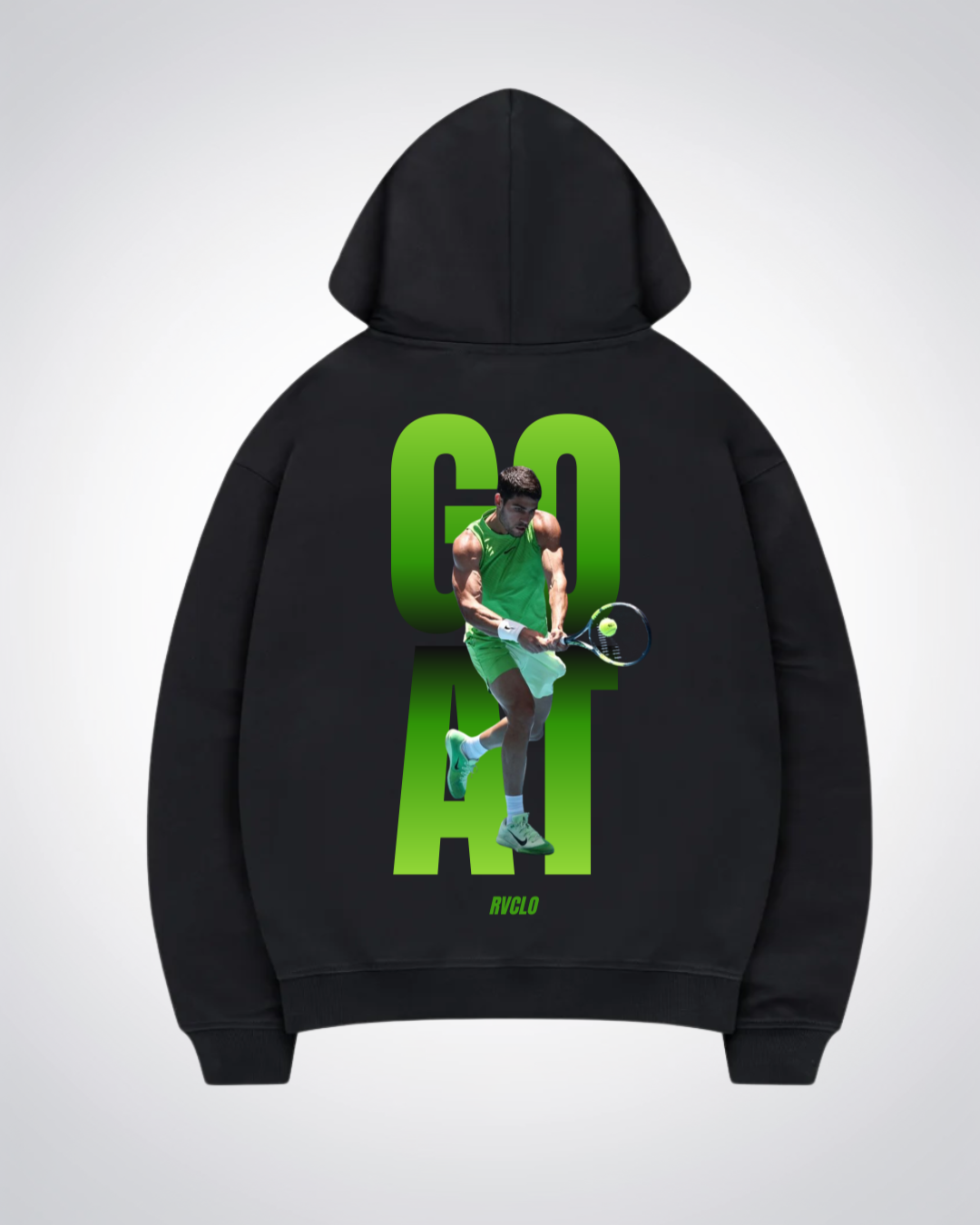 GOAT Alcaraz Oversized Hoodie - Black Back (Designed)