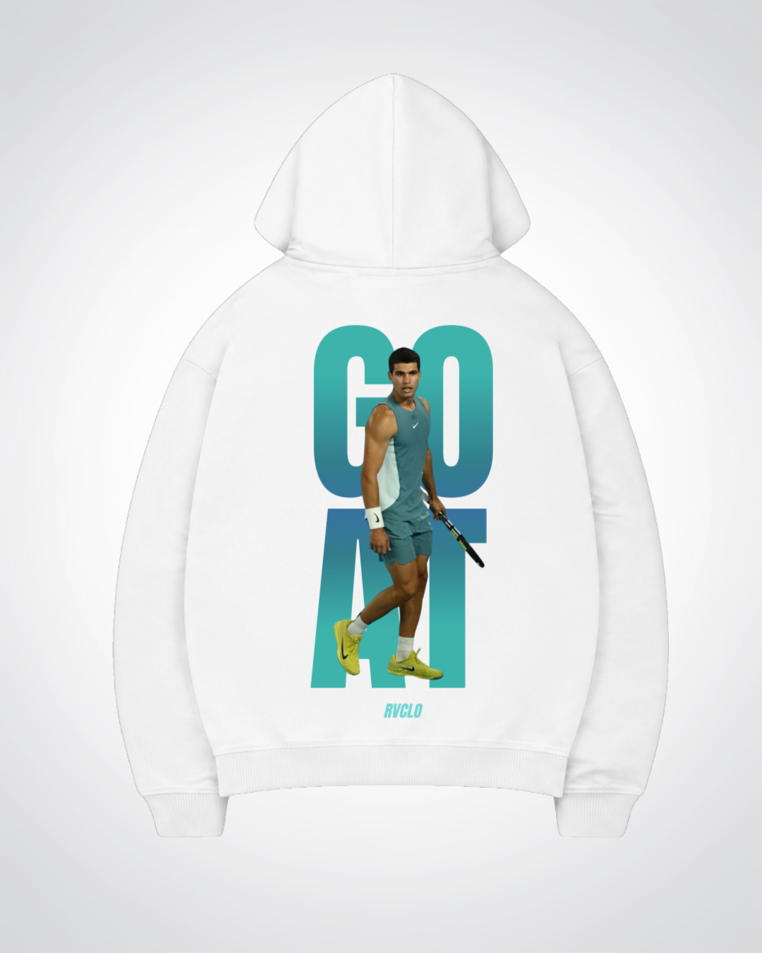 GOAT Alcaraz Oversized Hoodie - White Back (Designed)