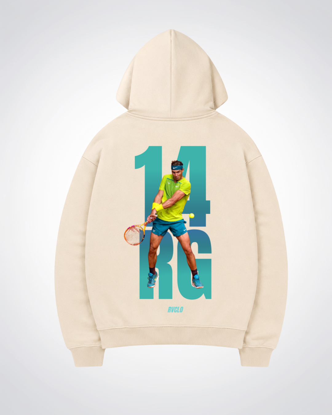GOAT Alcaraz Oversized Hoodie - Beige Back (Designed)
