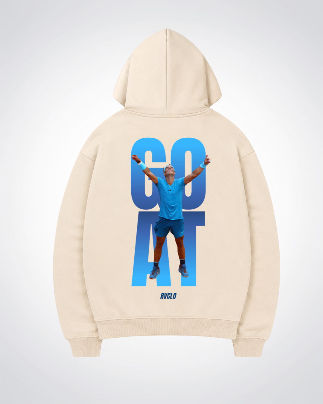 GOAT Nadal Oversized Hoodie - Beige Back (Designed)