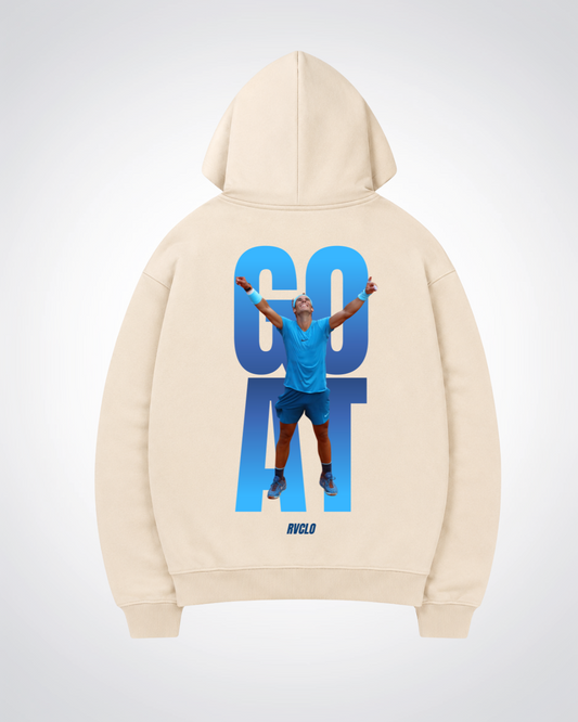 GOAT Nadal Oversized Hoodie - Beige Back (Designed)