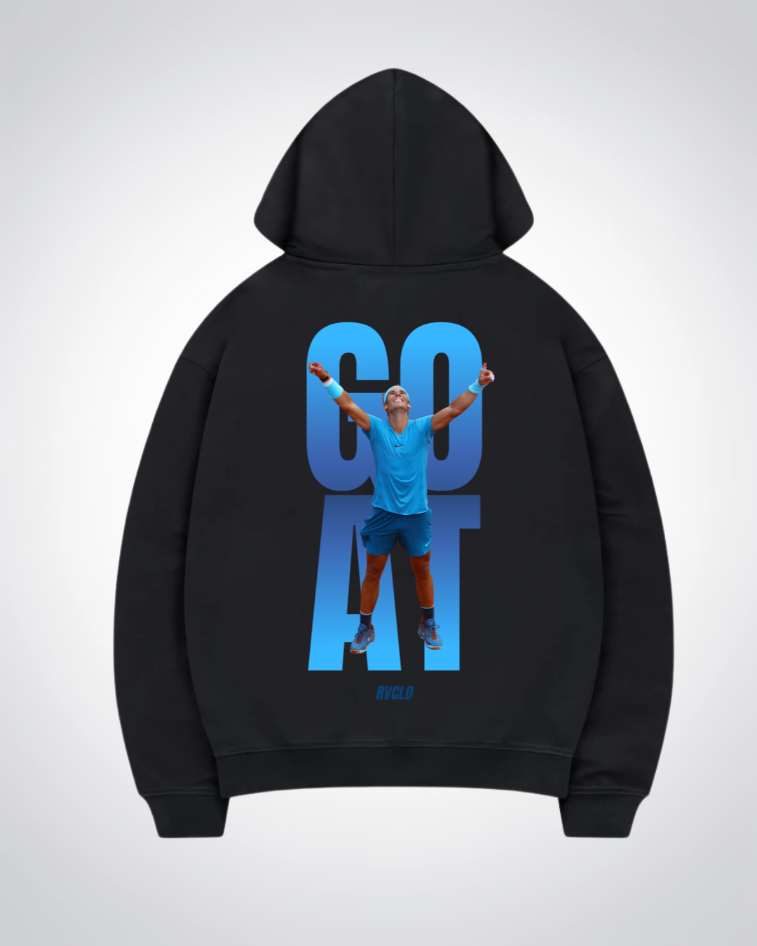 GOAT Nadal Oversized Hoodie - Black Back (Designed)