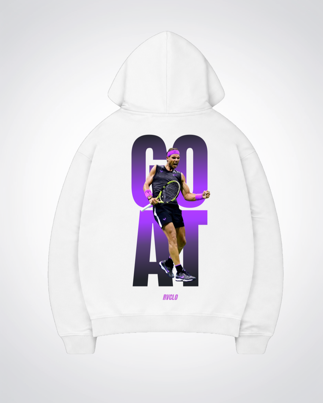 GOAT Nadal Oversized Hoodie - White Back (Designed)
