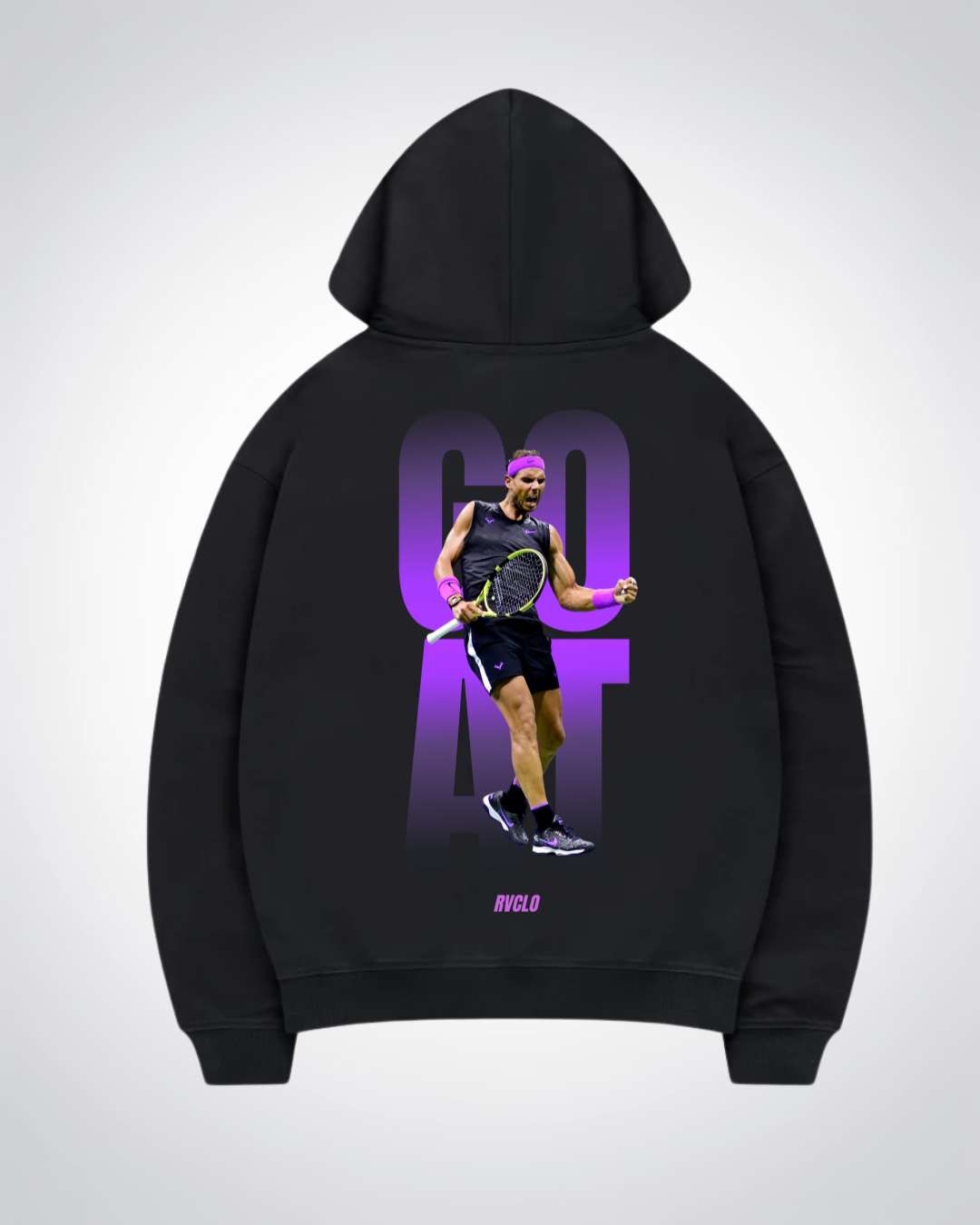 GOAT Nadal Oversized Hoodie - Black Back (Designed)