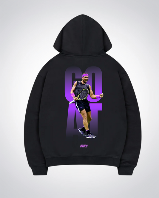 GOAT Nadal Oversized Hoodie - Black Back (Designed)
