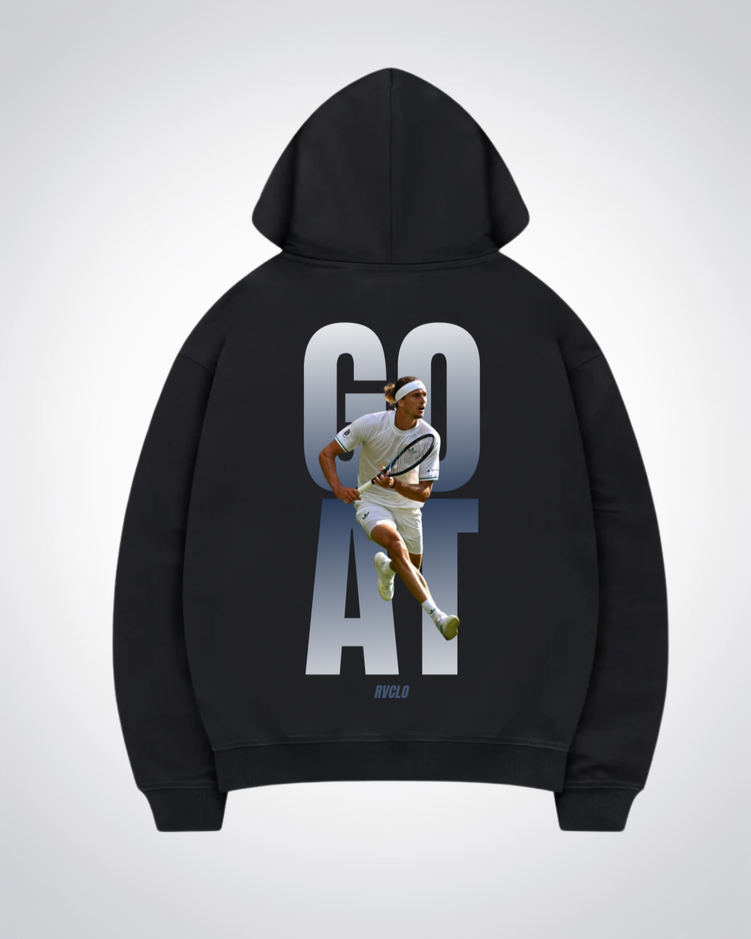 GOAT Zverev Oversized Hoodie - Black Back (Designed)