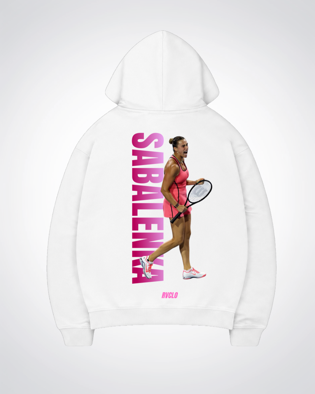 Sabalenka Oversized Hoodie - White Back (Designed)