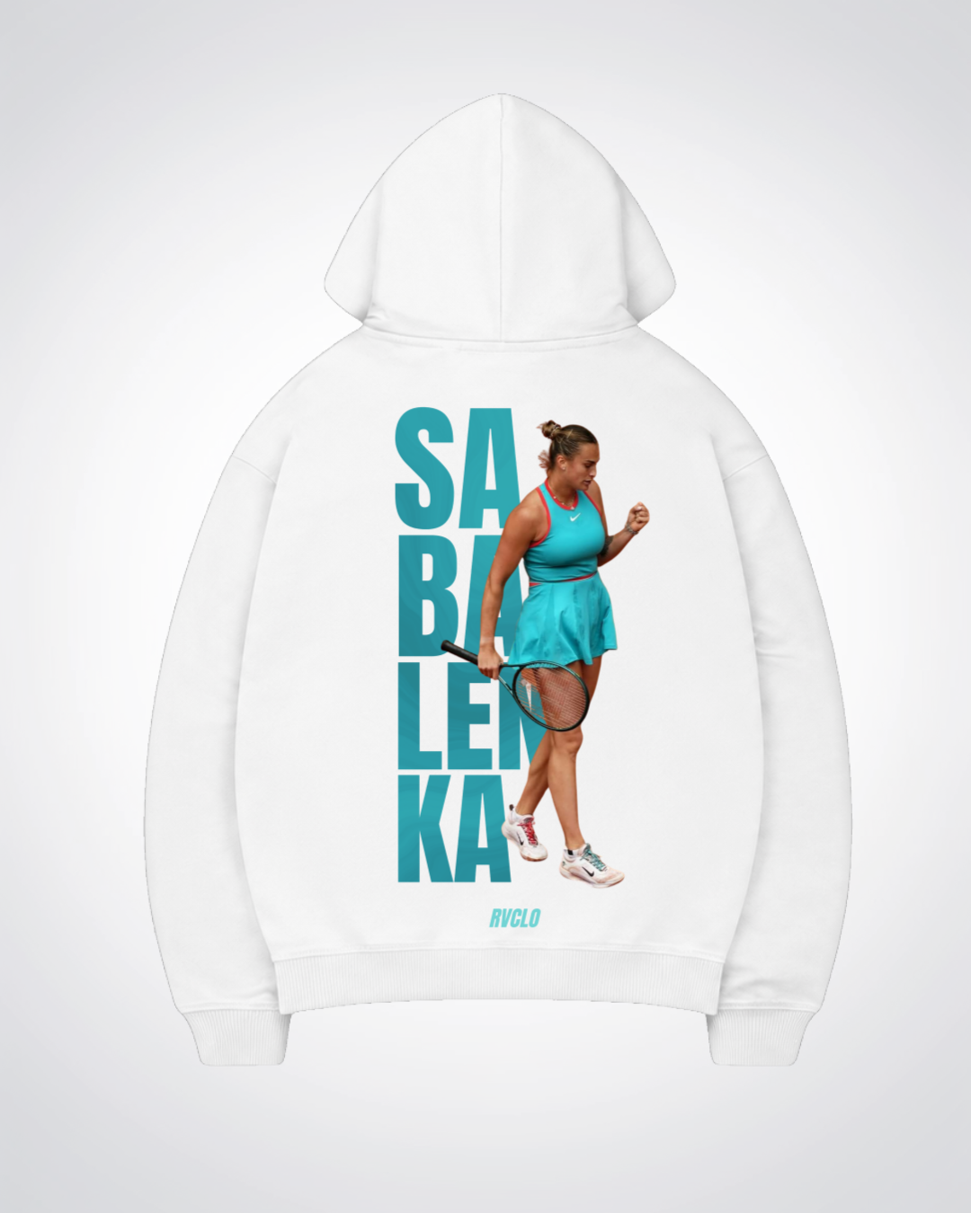 Sabalenka Oversized Hoodie - White Back (Designed)