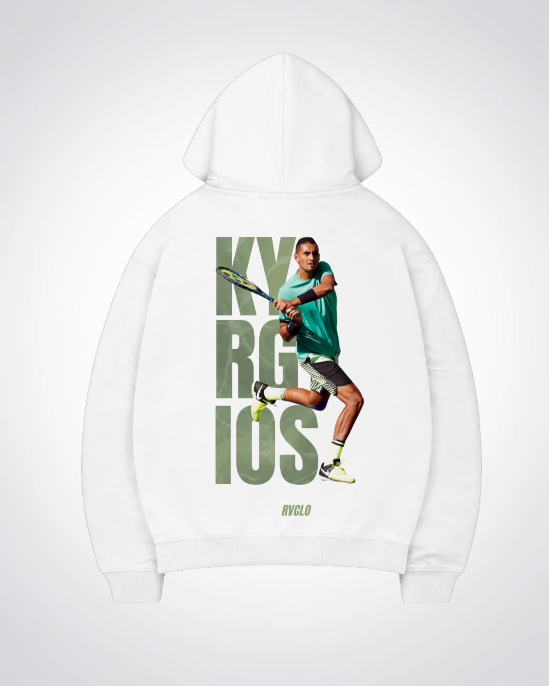 Kyrgios Oversized Hoodie - White Back (Designed)