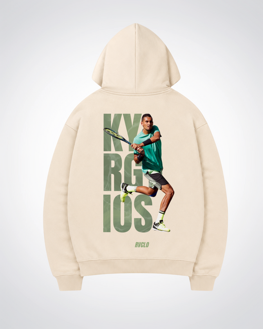 Kyrgios Oversized Hoodie - Beige Back (Designed)